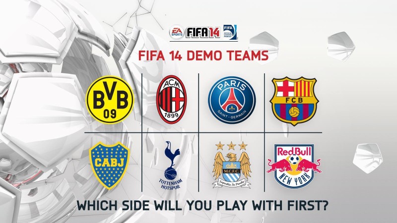 FIFA 14 Demo - týmy